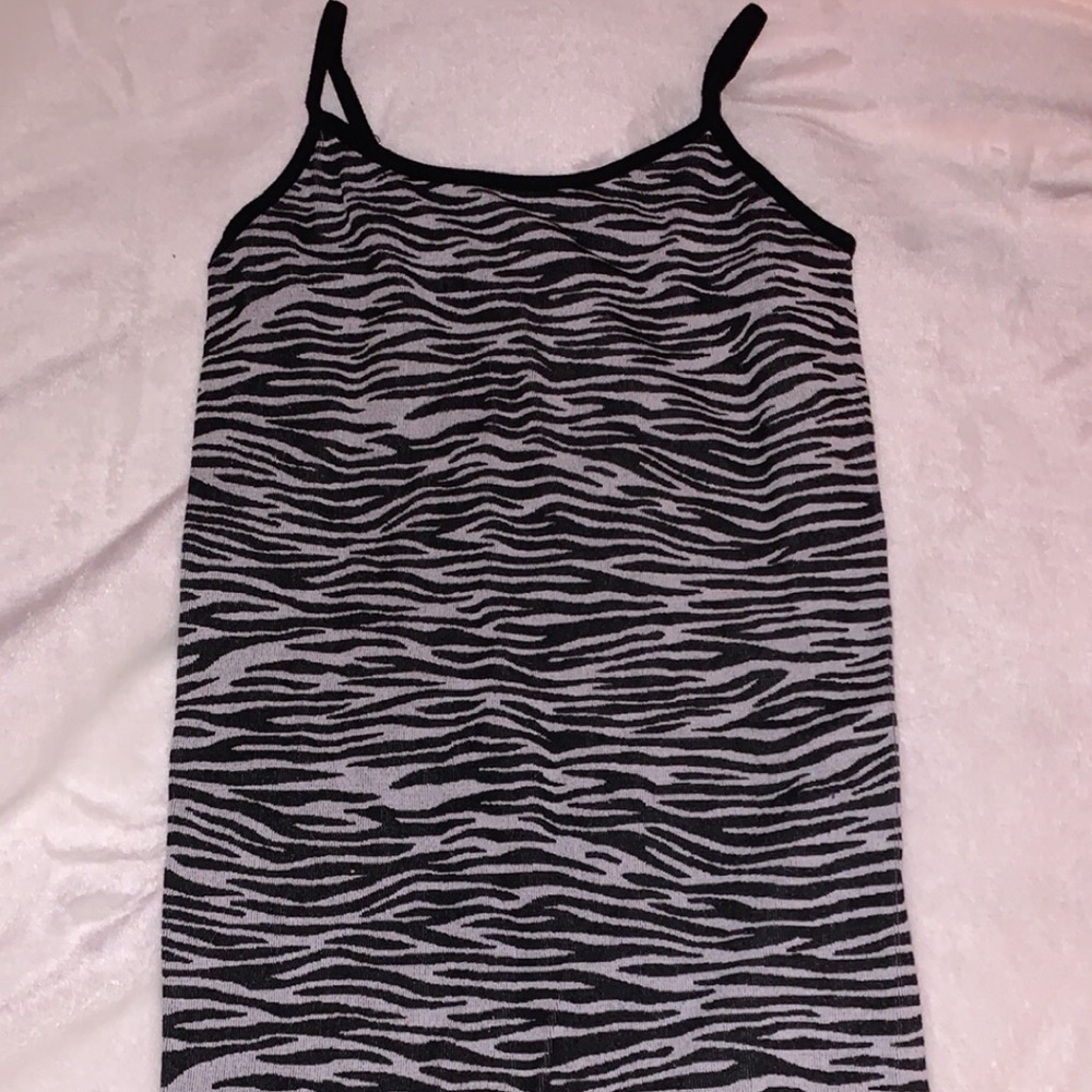 Zebra print cami tank top